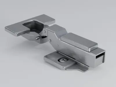 Cabinet Hinge Hydraulic Cup Hinge Twin overlay door animated Low-poly 3D model