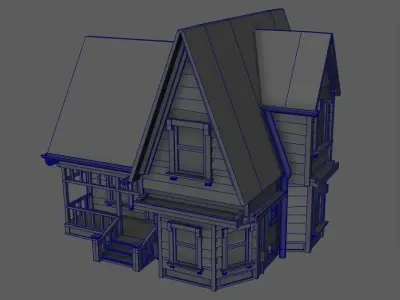 House from the Disney movie Up Low-poly 3D model