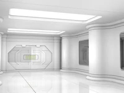 Sci Fi Corridor 3D model 94