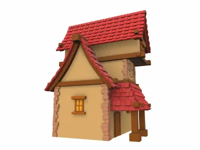 Cartoon house 07 3D model