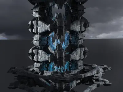 Dimensions shift cube Sci-Fi kit bash 1  3D model