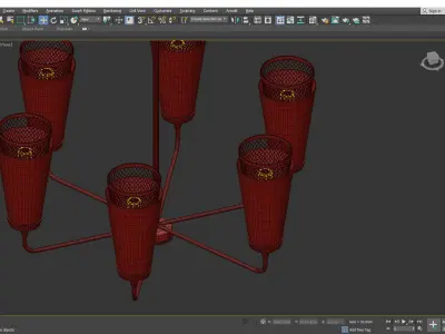 Abbott Chandelier Low-poly 3D model