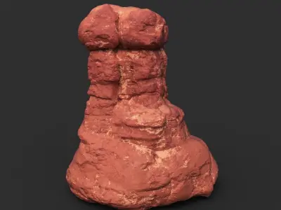 Low poly Sandstone Column 210907 Low-poly 3D model