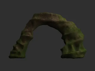 Small Arch - Moss 1 Low-poly 3D model