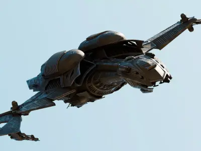 Bird of Prey Slayer Class Starship Original Concept Design 3D model