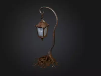 Rooted Lamp Low-poly 3D model