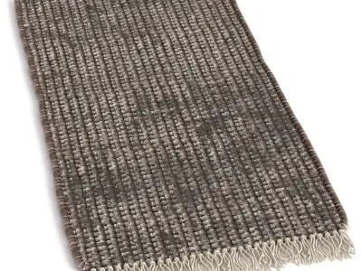 Fabric Floor Bedside Rug  3D model