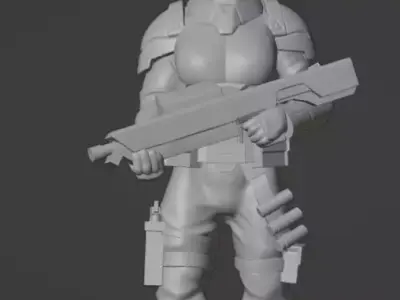 Sci-Fi Female Fictional Futuristic Character  3D print model