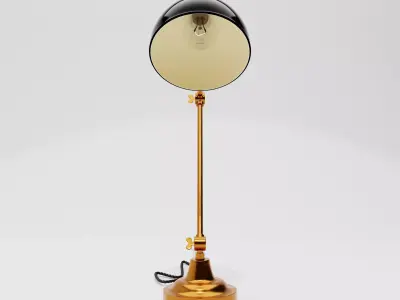 Antique Articulated Desk Lamp Low-poly 3D model