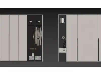 Modern Minimalist Wardrobe 3D model