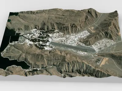 Cityscape Qadah  Musandam Oman 3D model