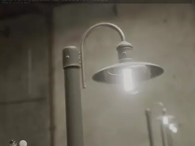 Street Light -7- Basic Version -1 Lamp- Low-poly 3D model