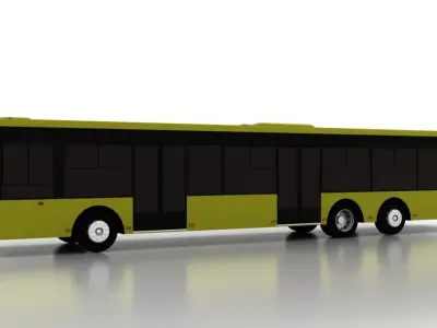 Bus Bogdan A80190 Low Low-poly 3D model