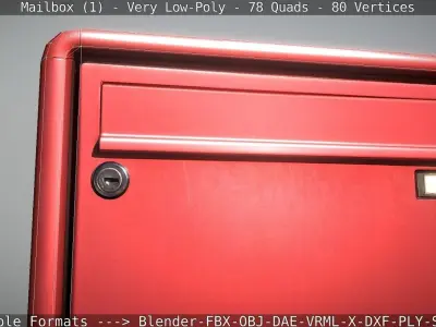 Mailbox 1 - Very Low-Poly Version  Low-poly 3D model