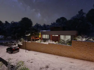 Casa Scene-villa-modern house 3D model 35