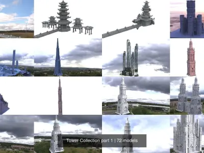 Tower Collection part 1 3D Model Pack