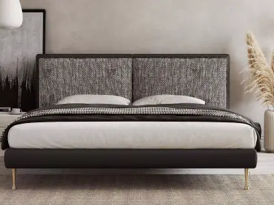 scandinavian bedroom scene 3D model