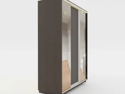 Wardrobe modern Low-poly 3D model