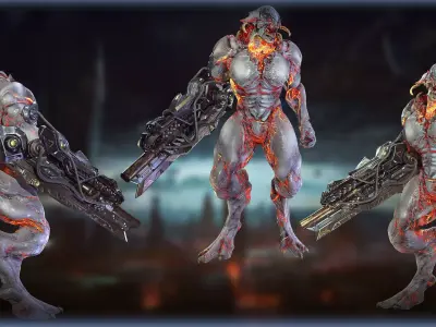 Alien Warrior 05 Low-poly 3D model