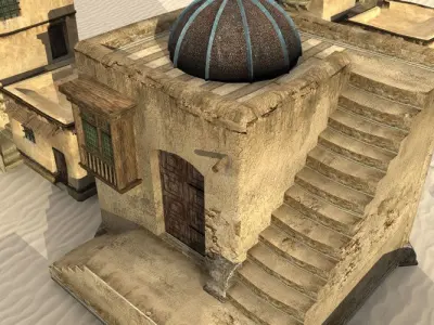 Desert Oasis 2 Low-poly 3D model