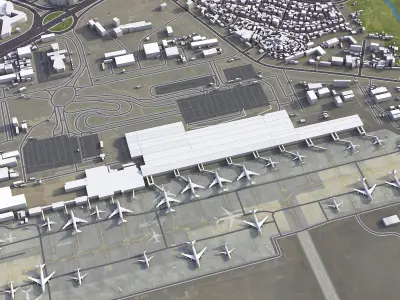 Addis Ababa Bole - 3D Airport Model Low-poly 3D model