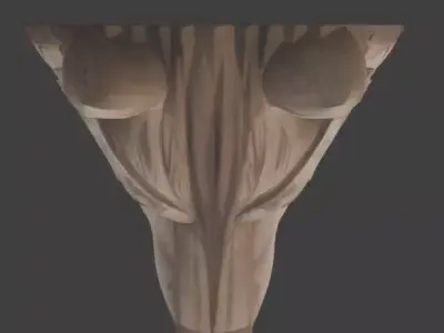 Viking Animal Totem 3D Model v02 Low-poly 3D model