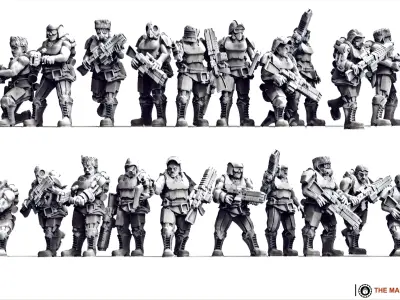 Cyberzerkers - Pulse Rifle Squads 3D print model