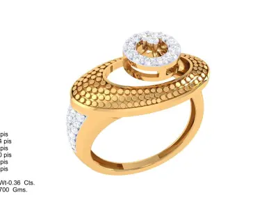  Women Ring MTL 3dm STL OBJ FBX Details 3D print model 58
