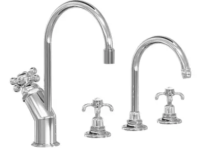 Two kitchen taps mixers Quooker and Volevatch 3D model