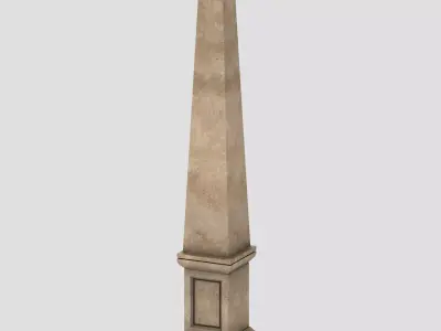 Minimalist Stone Obelisk  Low-poly 3D model