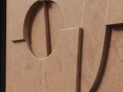 Geometric Canvas Wall Art 3D model