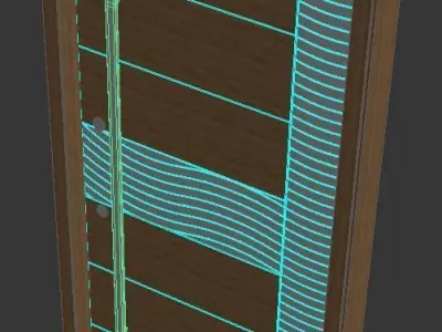 door wood Low-poly 3D model