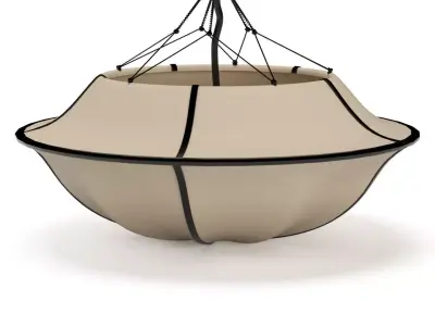 Bali Umbrella Silk Lamp 3D model
