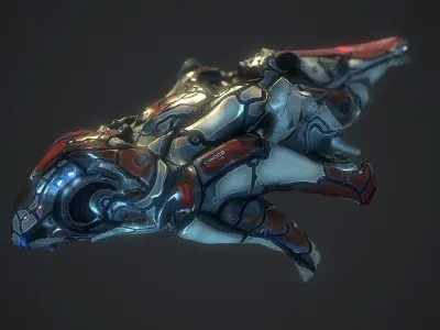 SciFi Spaceship Condor Low-poly 3D model