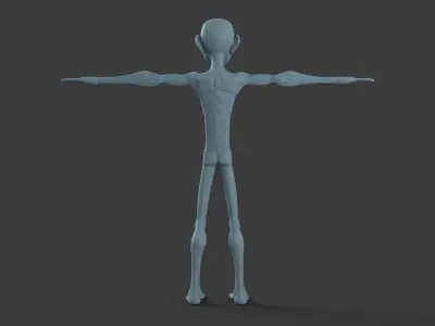 Cartoon Anime Character Man 3D model