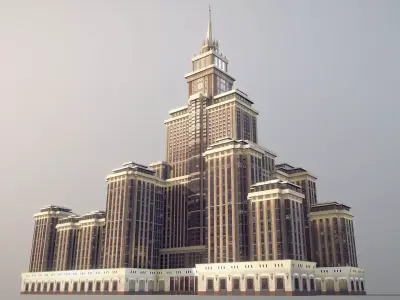 MSK Building 24 Triumph Palace Low-poly 3D model