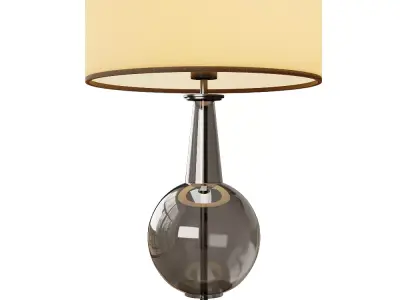 Classic Glass Sphere Table Lamp Set  Low-poly 3D model