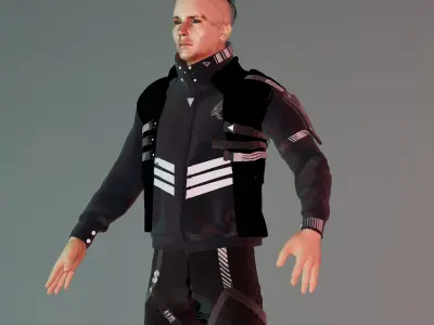 CYBORG Low-poly 3D model