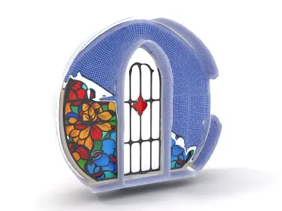 Colorful Stained Glass model pack Low-poly 3D model