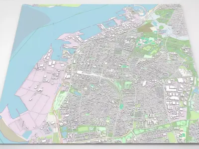 Cityscape Esbjerg Denmark 3D model