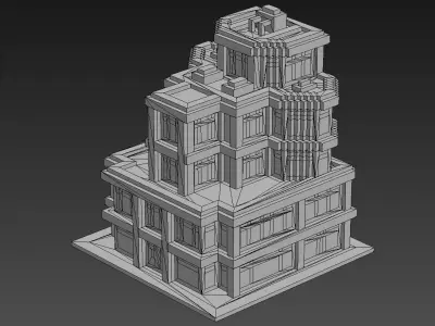 House Voxel - 21 Low-poly 3D model