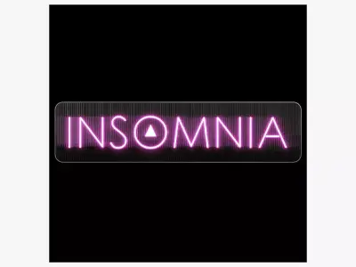 Insomnia Neon Sign 3D model