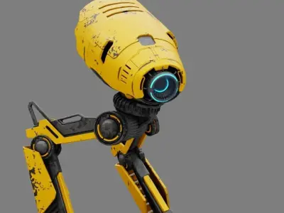 Combat DROID rigged character 3D model