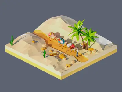 land 39A Low-poly 3D model
