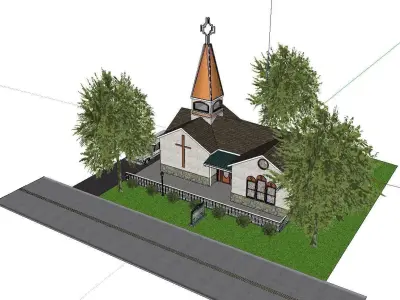 Architecture-Religion-God-Culture-Temple-0302 church 3D model