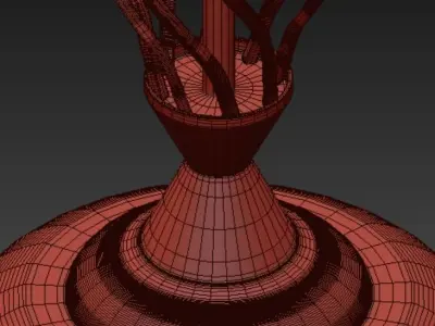 Artelamp gold table lamp with shade 3D model