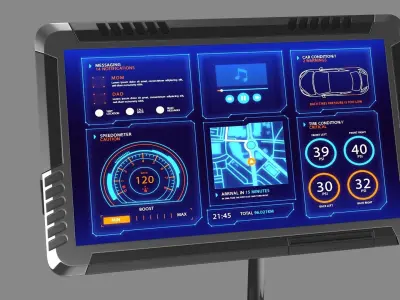 Sci-fi Monitor 9 Low-poly 3D model