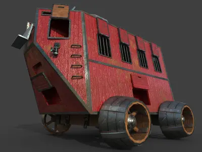 Carriage steampunk  3D model