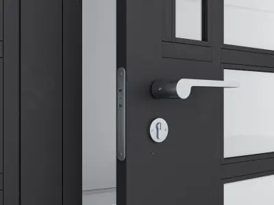 Aluminium door 178 3D model