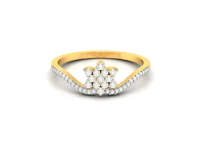 Diamond Ring For Women 3d Print Model 3D print model 3